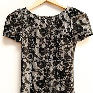 Topshop black lace dress